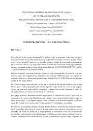 Elaborar un compendio del juego de la gallinita ciega : Juego Tradicional La Gallina Ciega