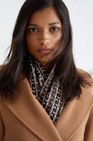 Foulard monogram ecosostenibile donna Marrone Liu-jo