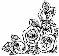 Los Mas Lindos Dibujos De Ramos De Flores Para Colorear Bordado Rosas Bordadas Pirograbado