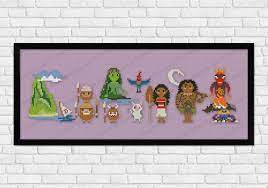 There are 25 patterns in this collection. Cross Stitch Pattern Disney Princess Princess Cross Stitch Disney Cross Stitch Moana Disney Moana Beautiful Moana Moana Cross Stitch Sewing Fiber Craft Supplies Tools