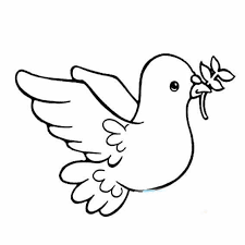 Paloma De La Paz Para Colorear