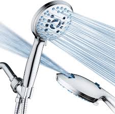 Pour your warmed vinegar over the shower head, making sure the vinegar covers the shower head completely, and let the shower head soak for about 30 minutes. Aquacare As Seen On Tv High Pressure 8 Mode Handheld Shower Head Antimicrobial Nozzles Built In Power Wash To Clean Tub Tile Pets Extra Long 6 Ft Stainless Steel Hose Wall Overhead Brackets