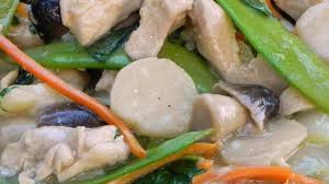 Snow Peas Bok Choy And Water Chestnuts Join Chicken In This Take Out Favorite Moo Goo Gai Pan Recipe Fried Chicken Recipes Healthy Eating Recipes