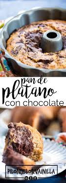 Pan De Platano Con Chocolate Marmoleado Piloncillo Vainilla Receta Platanos Con Chocolate Recetas Dulces Veganas Receta De Pan De Platano
