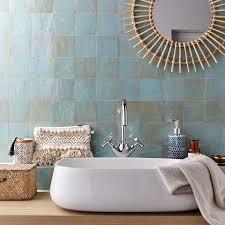 Shattered Pearl 4 X4 Bathroom Backsplash Blue Bathroom Tile Backsplash