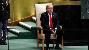 Image result for trump un images sitting alone