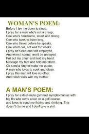 Crazy Demanding Woman S Poem Vs A Man S Poem Love Quotes Funny Funny Poems Love Quotes Tumblr
