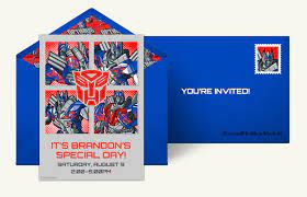 Party planning make a transformer birthday party invitation gathering game: Free Transformers Invitations Transformers Online Invitations Punchbowl
