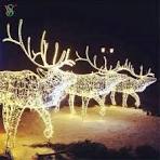 LED 3D Artificial Life Size Reindeer Deer Moose Rope Motif Light for  Christmas Holiday Shopping Mall Decoration