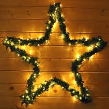 Weihnachtsstern 100 Cm Mit Girlande Und 130 Led Lichterkette Für Außen
