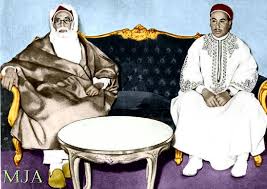 الراحلان الكبيرين الملك محمد ادريس وا ولي العهد الامير الحسن الرضا libya history picture