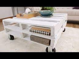 Mounting a set of wheels. Diy Pallet Coffee Table You Can Make In Just 1 Afternoon Youtube