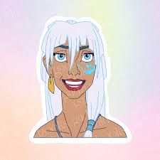 Atlantis Sticker, Kida Princess Dream Girl, Hand-drawn Waterproof Vinyl  Sticker