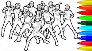 You might also be interested in coloring pages from lego ninjago category. Power Rangers Coloring Pages With Colored Markers For Young Children Power Rangers Coloring Pages Youtube
