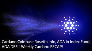 Is it not on coinbase? Cardano Coinbase Rosetta Ada Defi By Iohk Ada Index Fund And More Weekly Cardano Recap Youtube