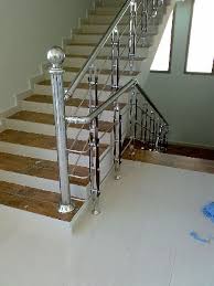Unique stair railing for my upper floor, but there is a lot of challenges with the project. Stainless Steel Stair Railing By Sgr Steel Works Stainless Steel Stair Railing Id 4032591