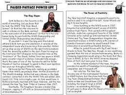 Paired Passages Bundle Wrestling Superstar Paired Selections Paired Text Paired Passages Paired Texts Wrestling Superstars