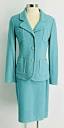 St John Skirt Suit Women Size 8 Blue Topaz Wool Blend 2 Piece | eBay