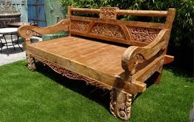 Carved Wood Daybeds Are A Must Have Get Them At Mix Http Mixfurniture Com Los Angeles Furniture Pro Bali Furniture Balinese Decor Teak Outdoor Furniture