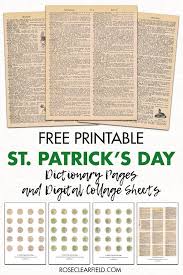 If you're looking for the best st patricks day desktop wallpaper then wallpapertag is the place to be. Free St Patrick S Day Dictionary Page Printables With Free Digital Collage Sheets Rose Clearfield
