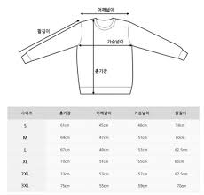 clothing size charts koreanbuddy