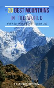 20 Best Mountains In The World World Travel Bucket List Travel Bucket List Travel Bucket You Are The World