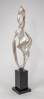 Silvery Flame Modern Floor Sculpture Artmax All Items 4441 Ad1 In 2020 Modern Statue Sculpture Modern