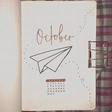 Oktober Bulletjournaljanvier Oktober Bullet Journal Deckblatt Bullet Journal Ideen Bullet Journal Notizbuch
