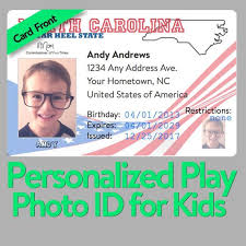While stored in kdlis, the address does not appear on the card's face to protect the child if the card is lost. Child Pretend Drivers License Personalized Patriotic Play Photo Id For Kids Novelty Wallet Identification Card Unique Gifts For Kids Kids Cards Kids