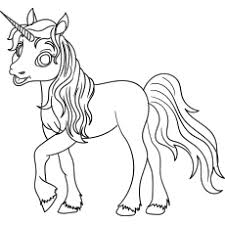 Mommy unicorn running with baby unicorn. Top 50 Free Printable Unicorn Coloring Pages