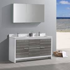 Enjoy free shipping & browse our great selection of bathroom vanities, vanity tops, vessel sinks and more! Allier 60 Modern Double Sink Bathroom Vanity W Mirror Set By Fresca Kitchensource Com