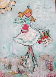 Carrying A Dream Mixed Media Painting Www Triciarobinson Com Happy Paintings Mixed Media Painting Painting