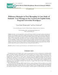 What does diambil kira mean in malay? Pdf Politeness Strategies In Text Messaging A Case Study Of Students Text Messages To The Lecturers In English Study Program Universitas Brawijaya