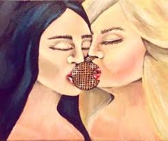 New users enjoy 60% off. Girls Kiss Paintings For Sale Saatchi Art