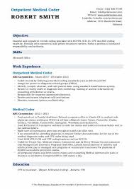 Medical Coder Resume Samples Qwikresume