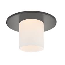 The tenmat ff130e recessed light cover is made out of a fire safe material and was specifically designed to protect your light fixture from insulation in the attic and to stop unwanted air leakage through your recessed light. Bronze Decorative Recessed Ceiling Trim With Frosted Cylinder Glass