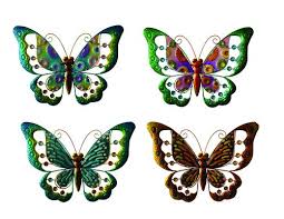 Hand crafted metal wall arts for fences, decks, living rooms home decor. Enchanted Garden 12 Metal Butterfly Outdoor Wall Art Assorted Styles At Menards
