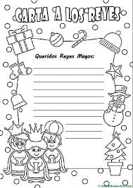 Carta Reyes Magos Para Colorear