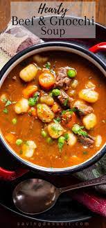Hearty Beef And Gnocchi Soup Recipe Recipe Gnocchi Recipes Soup Gnocchi Soup Homemade Vegetable Beef Soup