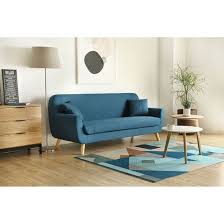 Lena Bleu Canape Scandinave 3 Places Bleu 2 Coussins Canape Bleu Canard Canape Bleu Canape Scandinave 3 Places