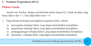 Kumpulan soal penjas 50 soal berserta jawaban 2 from id.scribd.com Jawaban Pg Penilaian Pengetahuan Ki 3 Penjaskes Kelas 8 Halaman 273 Bastechinfo