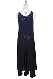 1920 S Chiffon Beaded Handkerchief Gown The Reverie Kohl Black 1920s Evening Dress 1920s Inspired Dresses Vintage Gowns