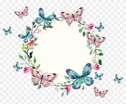 Keep your memories safe with zazzle's butterfly picture frames. Com Floral Wreath And Butterflies Frame Butterfly Frame Free Transparent Png Clipart Images Download