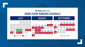 Ticketcity is the texas based source for all mlb games including rangers games at globe life field. Texas Rangers Release 2020 Schedule Wfaa Com