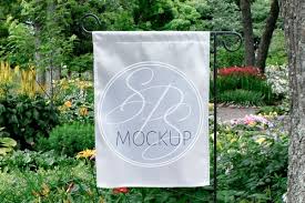 White Garden Flag Mockup For Spring 1 Jpg Example Image 1 White Gardens Garden Flags Yard Flags