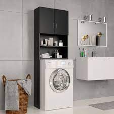 Um einen schrank für eine waschmaschine in der küche zu wählen, müssen sie eine reihe von nuancen berücksichtigen. Waschmaschinenschrank Schwarz 64 25 5 190 Cm Spanplatte