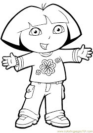 Dora the explorer coloring pages. Dora Picture Coloring Page For Kids Free Dora The Explorer Printable Coloring Pages Online For Kids Coloringpages101 Com Coloring Pages For Kids