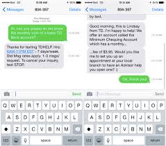 Check spelling or type a new query. Td Bank Rolls Out Option For Customers To Connect Via Text Message Mobilesyrup