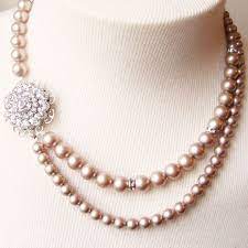 Vintage Style Wedding Jewelry Champagne Pearl Wedding Jewelry Champagne Bridal Neckla Bridal Jewelry Vintage Vintage Wedding Jewelry Art Deco Wedding Jewelry