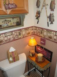 The design is quite simple and uses easily available materials. My Bathroom Is An Ocean Theme But I Need To Transition To Fresh Water Fishing Fishing Bathroom Decor Fishing Decor Fish Bathroom